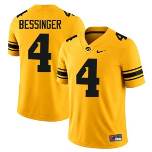 Gold Tradon Bessinger Men's Replica College Football #4 Iowa Jersey 926598-223