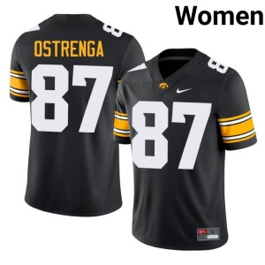 Black Addison Ostrenga Womens #87 College Football Iowa Official Jersey 518289-448