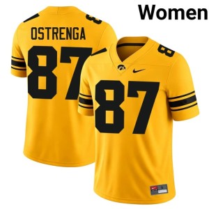 Gold Iowa Limited Addison Ostrenga Women College Football #87 Jersey 629211-205
