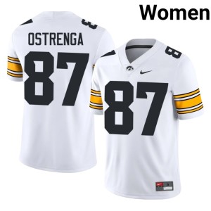 White Women College Football #87 Hawks Addison Ostrenga Alumni Jersey 102402-139