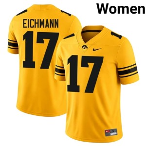 Gold Womens #17 Alex Eichmann College Football IOWA NCAA Jerseys 583039-696