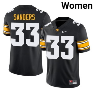Black Embroidery #33 Bob Sanders Hawks College Football Womens Jerseys 364943-598
