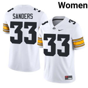 White University of Iowa Women's University College Football #33 Bob Sanders Jersey 747585-623