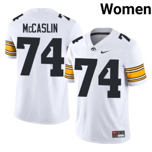 White #74 University of Iowa Athletics College Football Bodey McCaslin Women Stitched Jerseys 438693-908