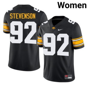 Black College Football Hawkeyes 2026 Brice Stevenson #92 Women Jersey 940840-365