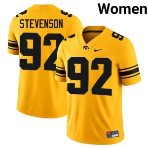 Gold U of I Women's Brice Stevenson Embroidery College Football #92 Jerseys 344102-419