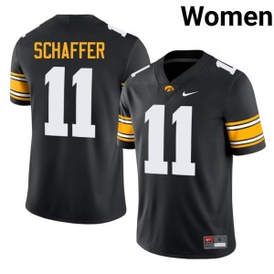 Black University of Iowa Athletics Brody Schaffer #11 Women's College Football Limited Jerseys 364193-899