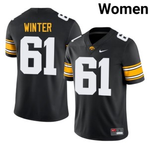 Black #61 College Football Women NCAA Hawks Cael Winter Jerseys 477889-708