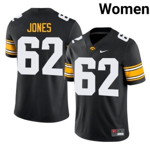 Black Women College Football Cal Jones Replica Hawkeyes #62 Jersey 721519-351
