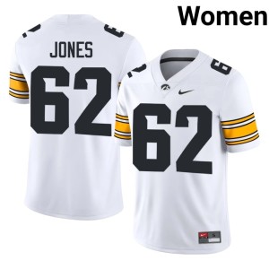 White Women Cal Jones #62 Iowa College Football NCAA Jersey 501298-822