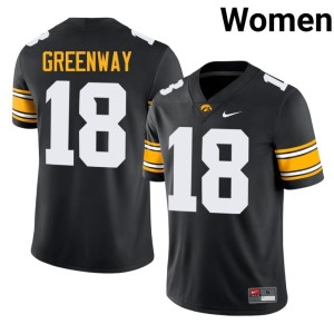 Black #18 Limited Womens College Football Chad Greenway Iowa Hawkeyes Jersey 654147-631