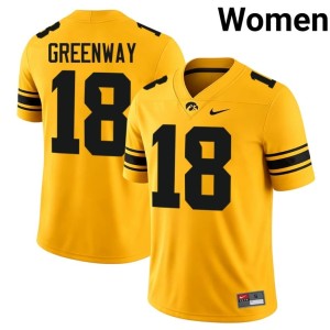 Gold Game Women #18 College Football Chad Greenway University of Iowa Jerseys 214484-879