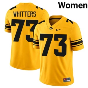 Gold Iowa #73 College Football Colin Whitters High School Womens Jerseys 912307-693