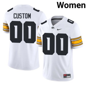 White Player Custom Women's Iowa #00 College Football Jersey 573406-271