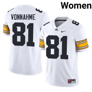 White Women's College Football #81 Iowa DJ Vonnahme Alumni Jersey 658531-559