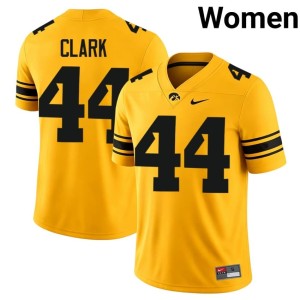 Gold Dallas Clark High School Women College Football University of Iowa Athletics #44 Jerseys 836162-716