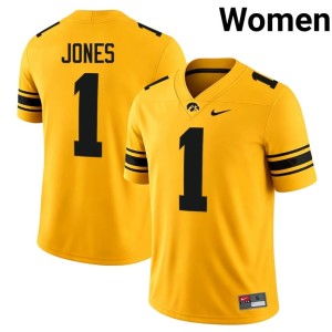 Gold University of Iowa Athletics Darion Jones Women's College Football 2026-27 #1 Jersey 602825-596