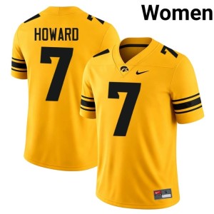 Gold Womens High School #7 Dayton Howard IOWA Hawkeyes College Football Jersey 801436-106