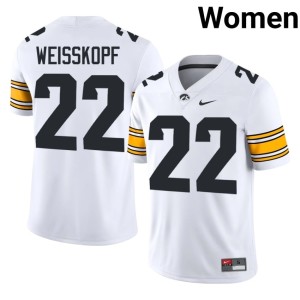 White College Football University #22 IOWA Hawkeyes Women Derek Weisskopf Jersey 128996-156