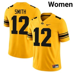 Gold Official Womens Diondre Smith #12 IOWA Hawkeyes College Football Jerseys 934799-252