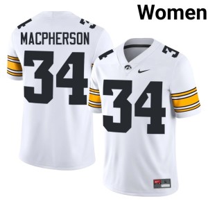 White Drew MacPherson Game IOWA Hawkeyes Women #34 College Football Jersey 716298-975