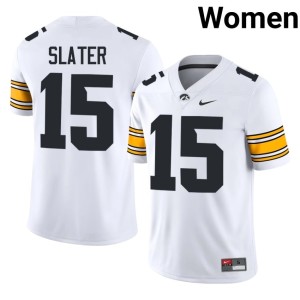 White Women's Hawks Duke Slater College Football Official #15 Jersey 176377-600