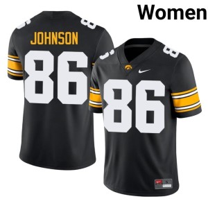 Black Eli Johnson High School IOWA Hawkeyes College Football Womens #86 Jerseys 486817-994
