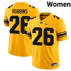 Gold Limited Womens University of Iowa College Football Eli Robbins #26 Jerseys 532967-856