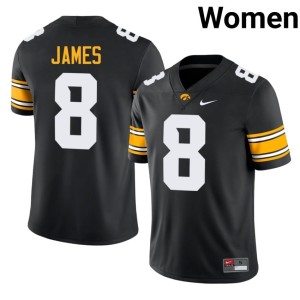 Black Evan James College Football #8 Official U of I Women's Jersey 189820-918