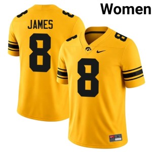 Gold Iowa Women's #8 2026-27 Evan James College Football Jerseys 897596-967
