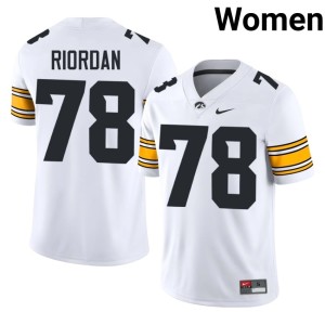 White Limited Women #78 Gene Riordan College Football Iowa Jerseys 654516-486