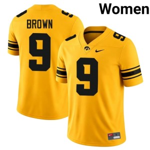 Gold 2026-27 College Football Hank Brown Hawkeyes Women #9 Jersey 995108-931
