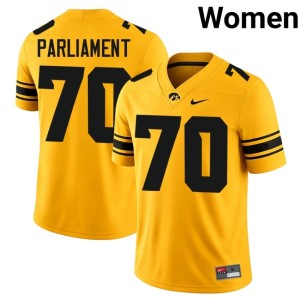 Gold #70 Hawks Womens Official Hudson Parliament College Football Jersey 488348-464