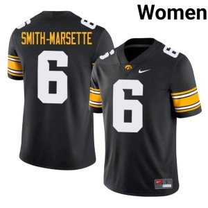 Black Women's University #6 College Football IOWA Ihmir Smith-Marsette Jersey 815129-380