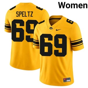 Gold IOWA Limited Women Ike Speltz College Football #69 Jersey 381564-341