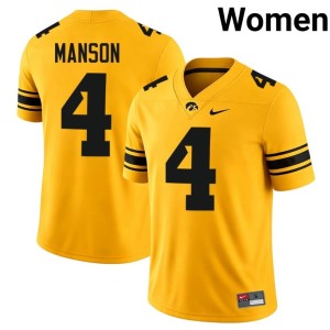 Gold #4 Julian Manson Iowa Game College Football Women's Jerseys 909435-509