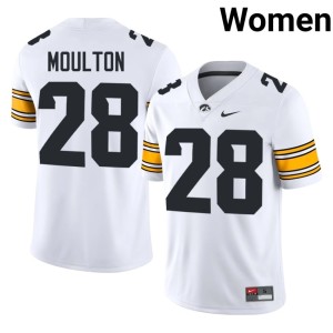 White NCAA Kamari Moulton #28 Iowa Hawkeyes Women's College Football Jerseys 577253-530