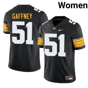Black #51 Iowa College Football Women's Luke Gaffney Alumni Jersey 659134-170