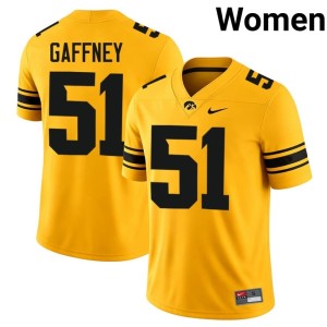 Gold Limited #51 University of Iowa Luke Gaffney Women's College Football Jersey 651179-113