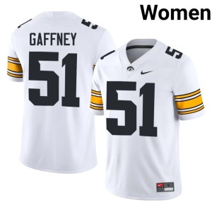 White Luke Gaffney U of I Women's Stitched #51 College Football Jerseys 460604-485