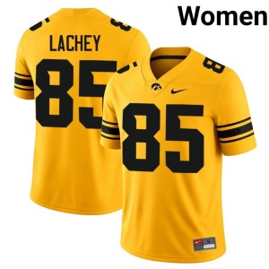 Gold College Football University University of Iowa Athletics #85 Luke Lachey Women's Jerseys 252811-250