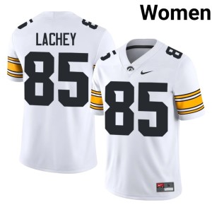 White Embroidery Women #85 U of I Luke Lachey College Football Jersey 687635-529