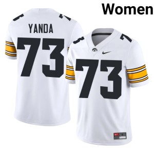 White High School #73 Marshal Yanda College Football Women Iowa Jersey 521694-577