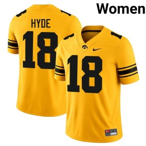 Gold College Football #18 Hawks 2026 Micah Hyde Women's Jersey 536288-911