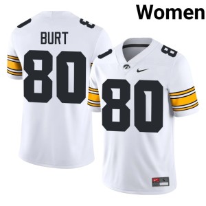 White Michael Burt Replica #80 Iowa Women's College Football Jersey 587716-124