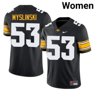 Black Michael Myslinski University College Football Iowa Womens #53 Jerseys 265423-620