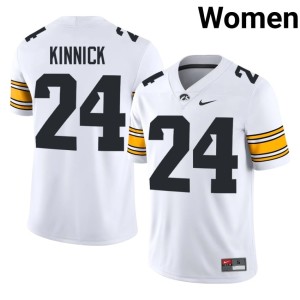 White Womens #24 U of I Replica College Football Nile Kinnick Jerseys 197073-224