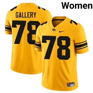 Gold Women Robert Gallery Embroidery College Football Iowa #78 Jersey 991798-929