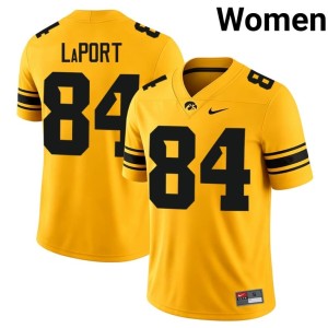 Gold Womens College Football Iowa Sam LaPorta Official #84 Jersey 440055-281