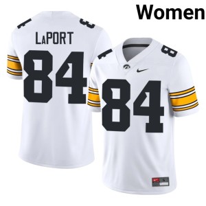 White Womens UIowa Sam LaPorta Replica College Football #84 Jerseys 355018-651